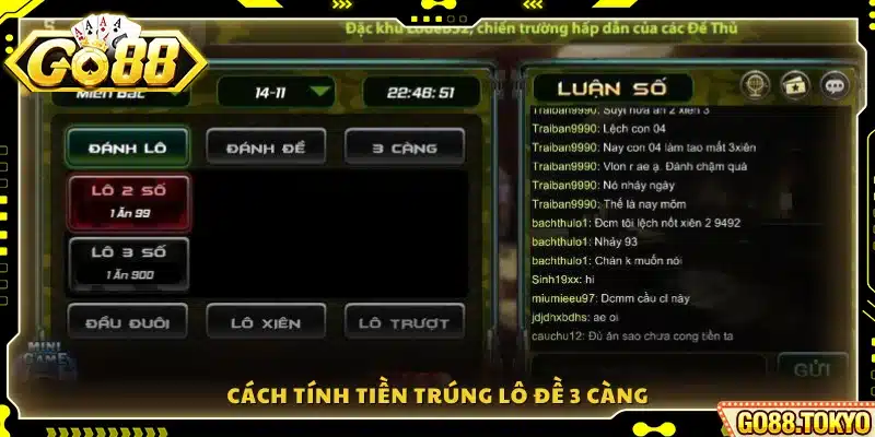 Công thức chi tiết để tính phần thưởng 3 càng